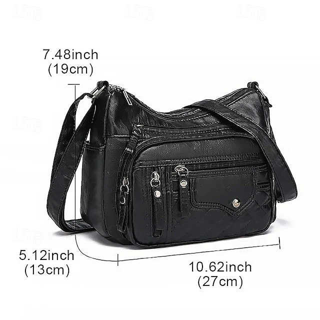 Faux Multiple Quilted with Crossbody Bag Leather - Image 3