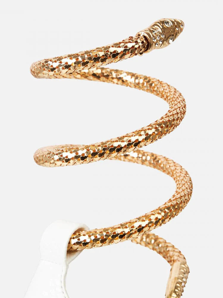 Faux Snake Cuff Stiletto Heels - Image 5
