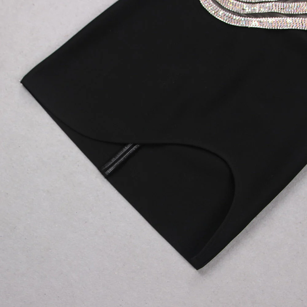 Fifth Avenue One Shoulder Diamond Mini Dress - Image 9