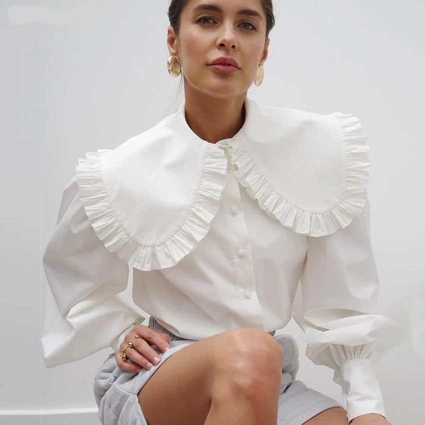 Florence Oversized Collar Blouse - Image 4
