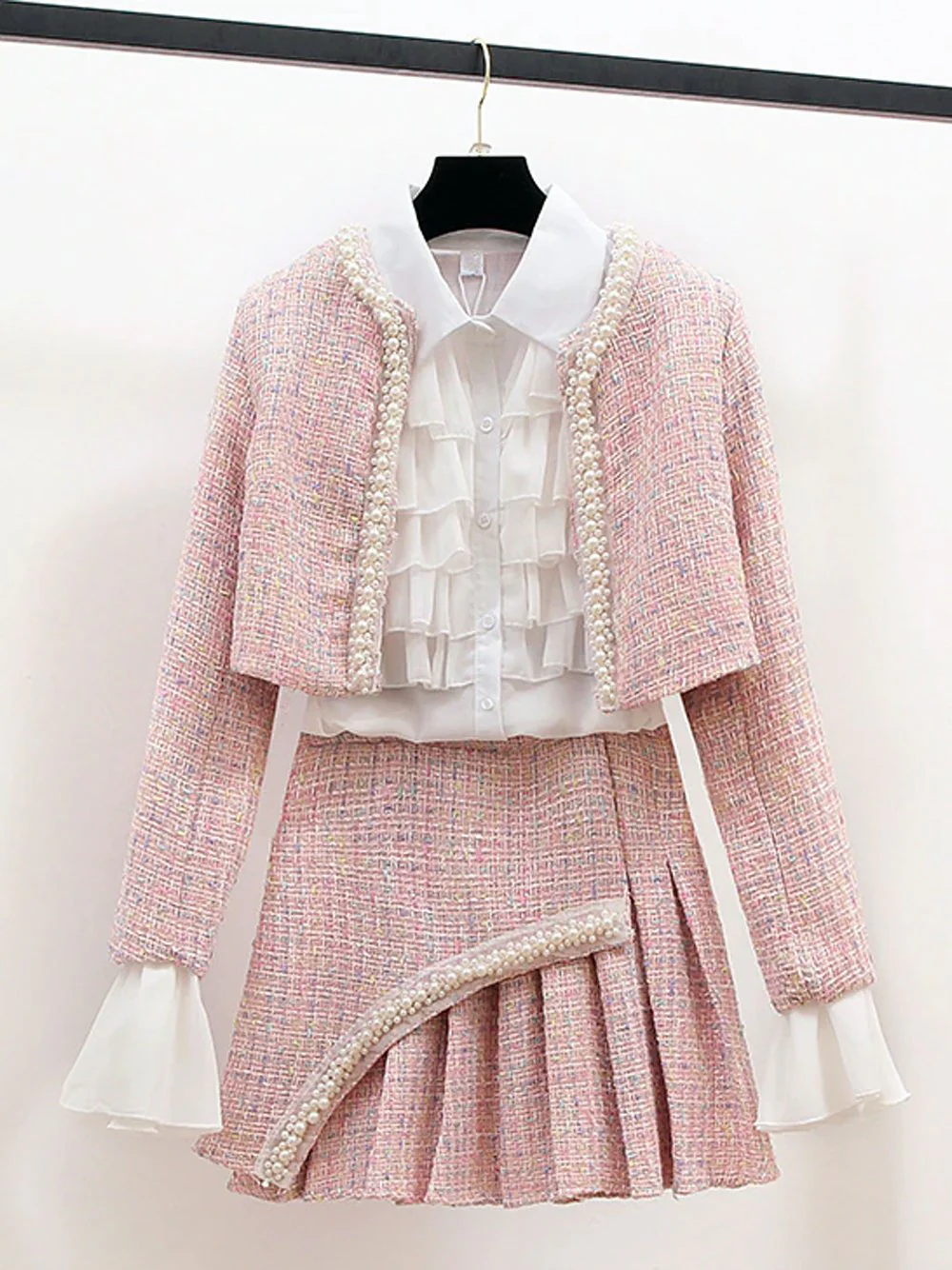 FULTON Jacket & Skirt Set in Pink - Image 3