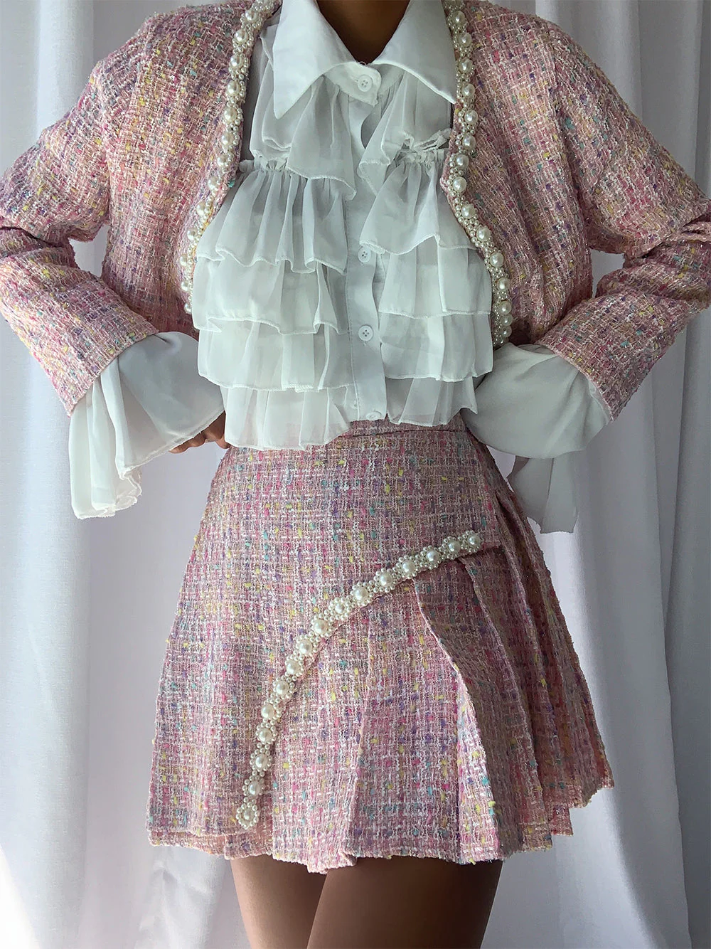 FULTON Jacket & Skirt Set in Pink - Image 5