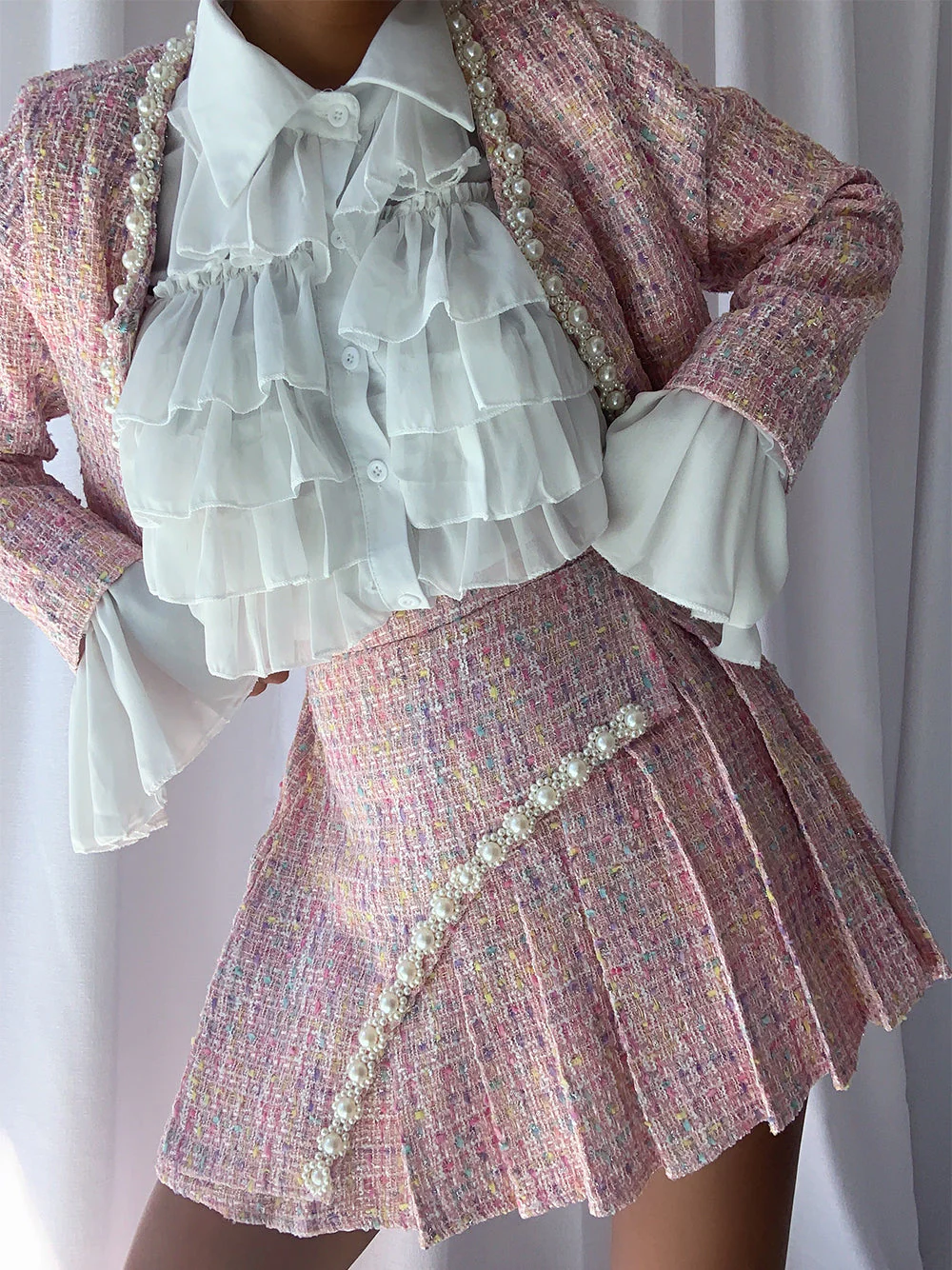 FULTON Jacket & Skirt Set in Pink - Image 6