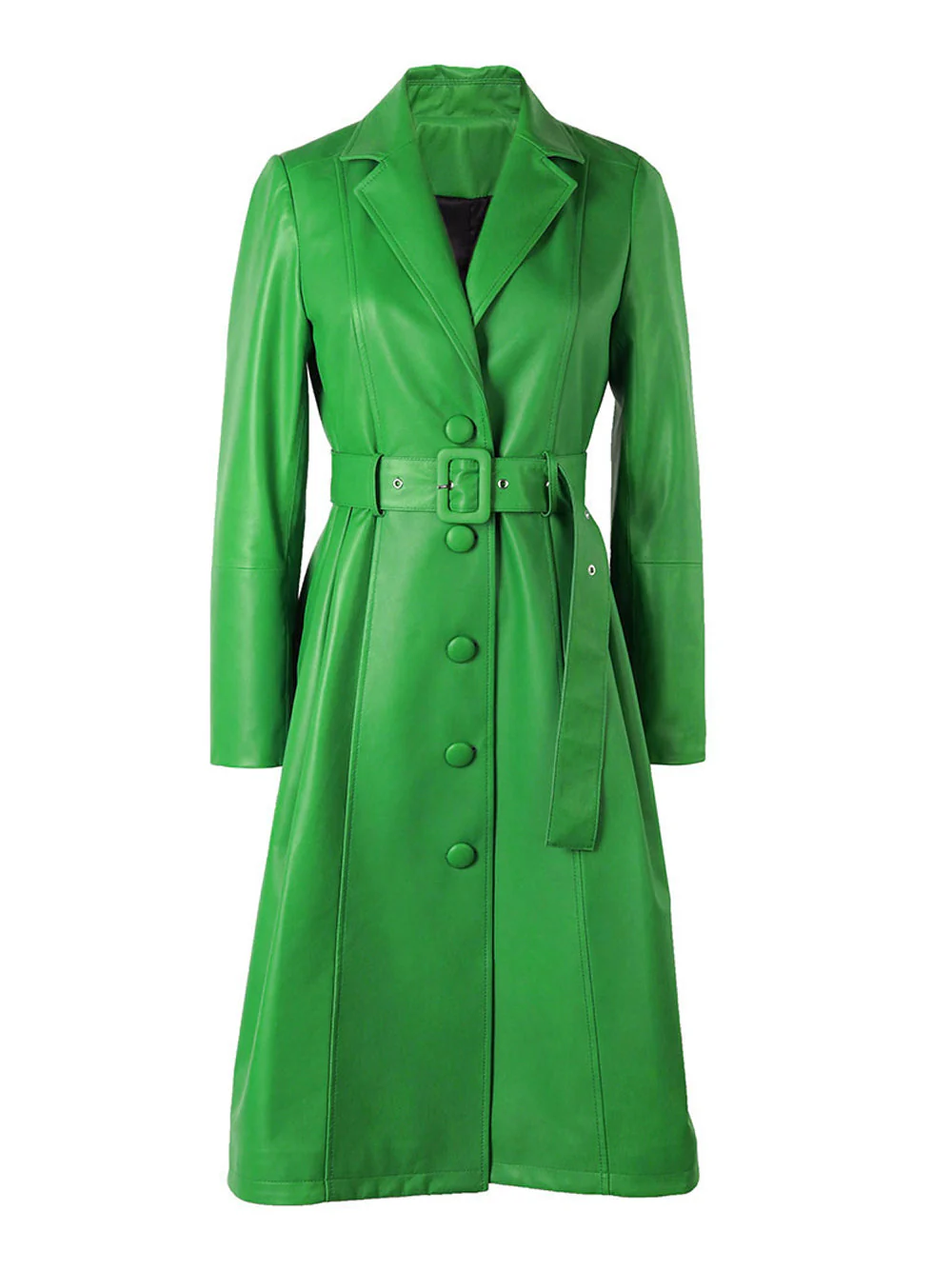 Genuine Leather Trench Coat - Image 2