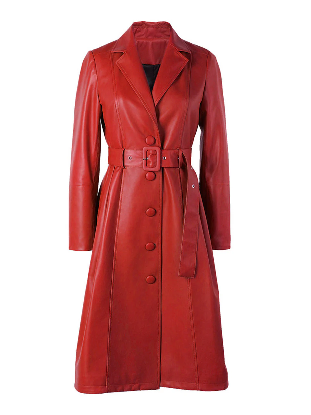 Genuine Leather Trench Coat - Image 7