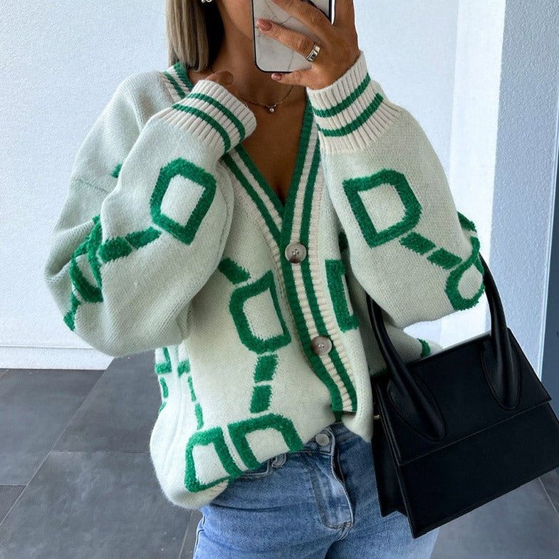 Girlfriend V-Neck Casual Cardigan - Image 3
