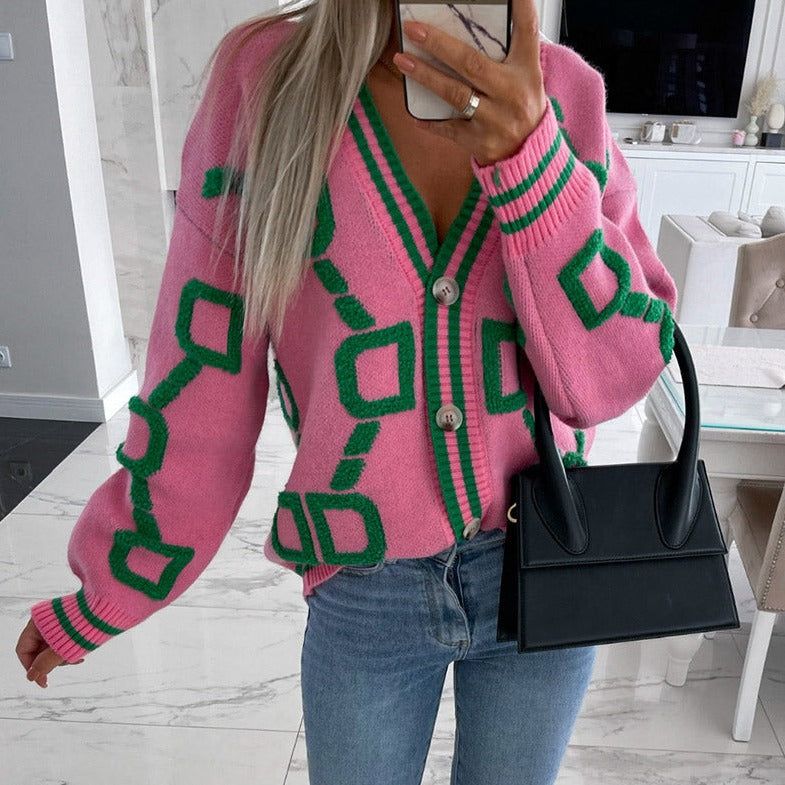 Girlfriend V-Neck Casual Cardigan - Image 4