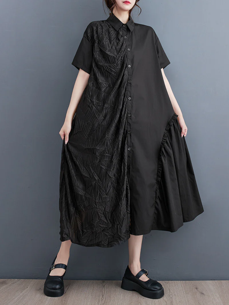 Giving Love Ruffled A-Line Shirt Dress - Image 6