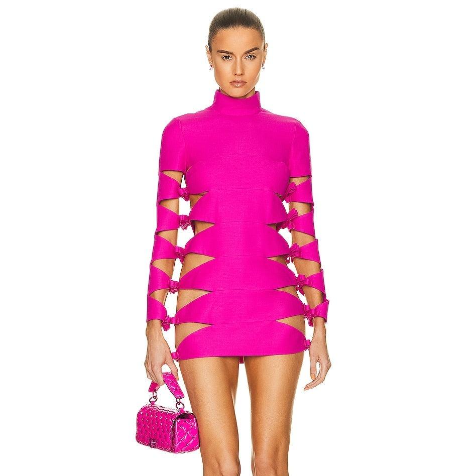 Glam Feeling Bandage Cutout Mini Dress - Image 10