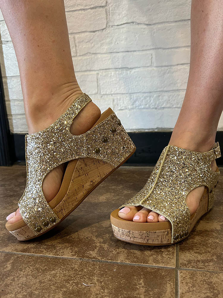 Glitter Wedges Sandals - Image 2