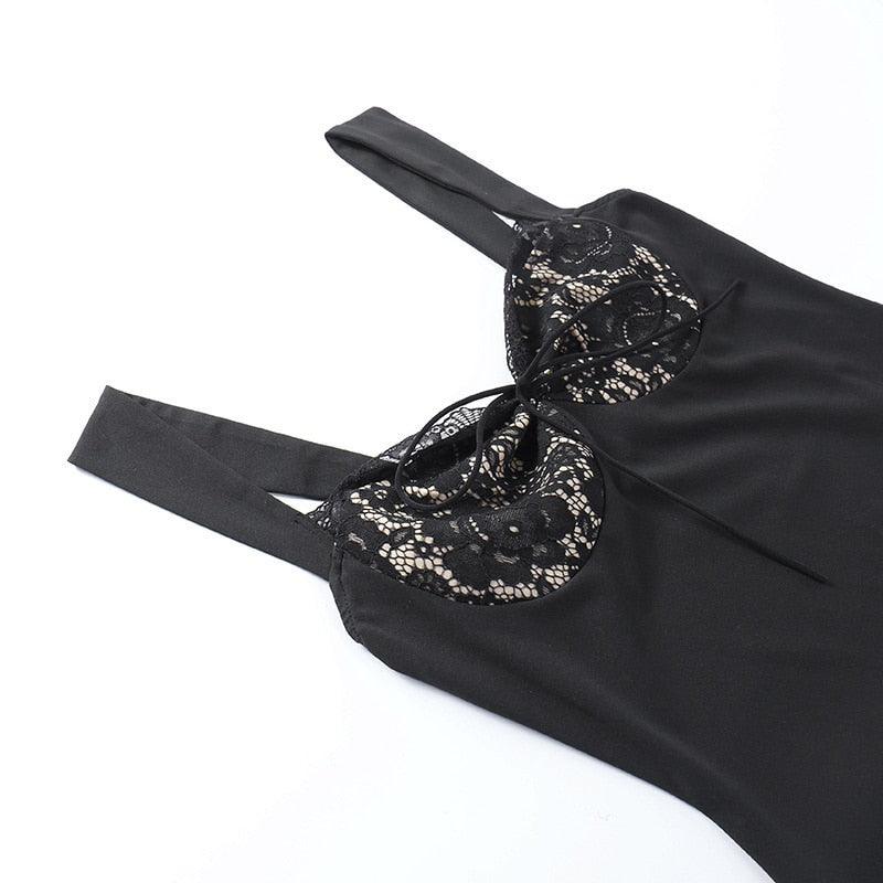 Go Your Own Way Lace Satin Mini Dress - Image 14