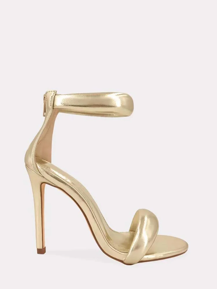 Gold Ankle Strap Sandals - Image 7