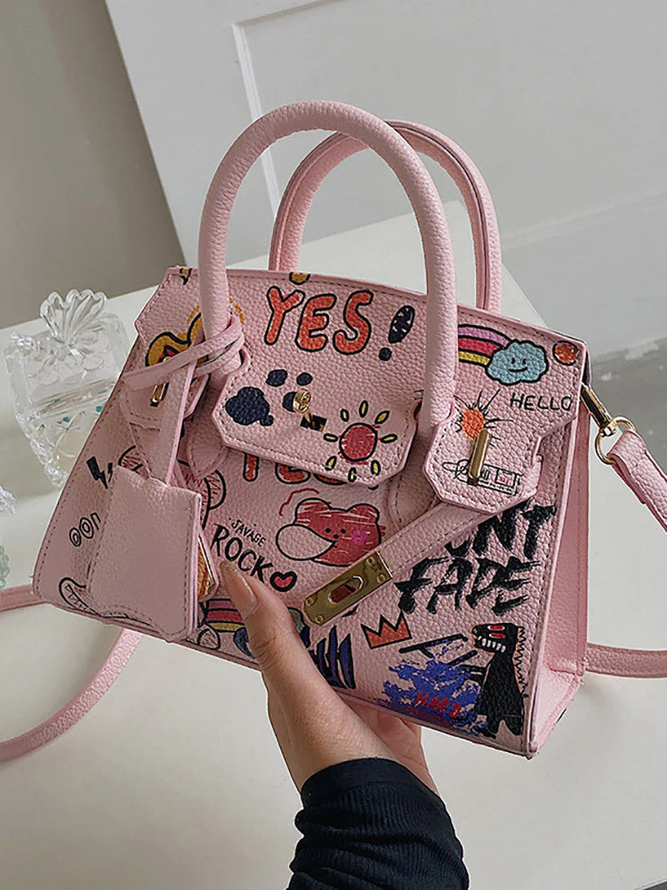 Graffiti Crossbody Handbag - Image 6