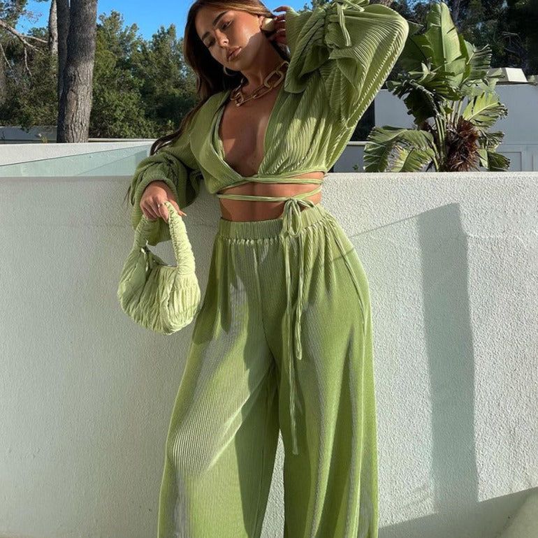 Grass Casual Loose Two-Piece Set - Image 3