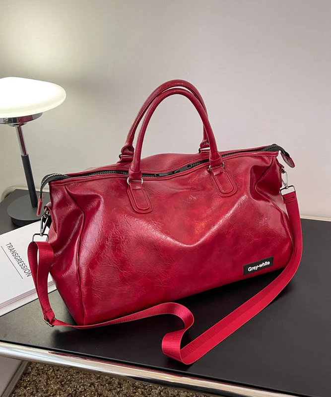 Green Large Capacity Faux Leather Tote Handbag - Image 2