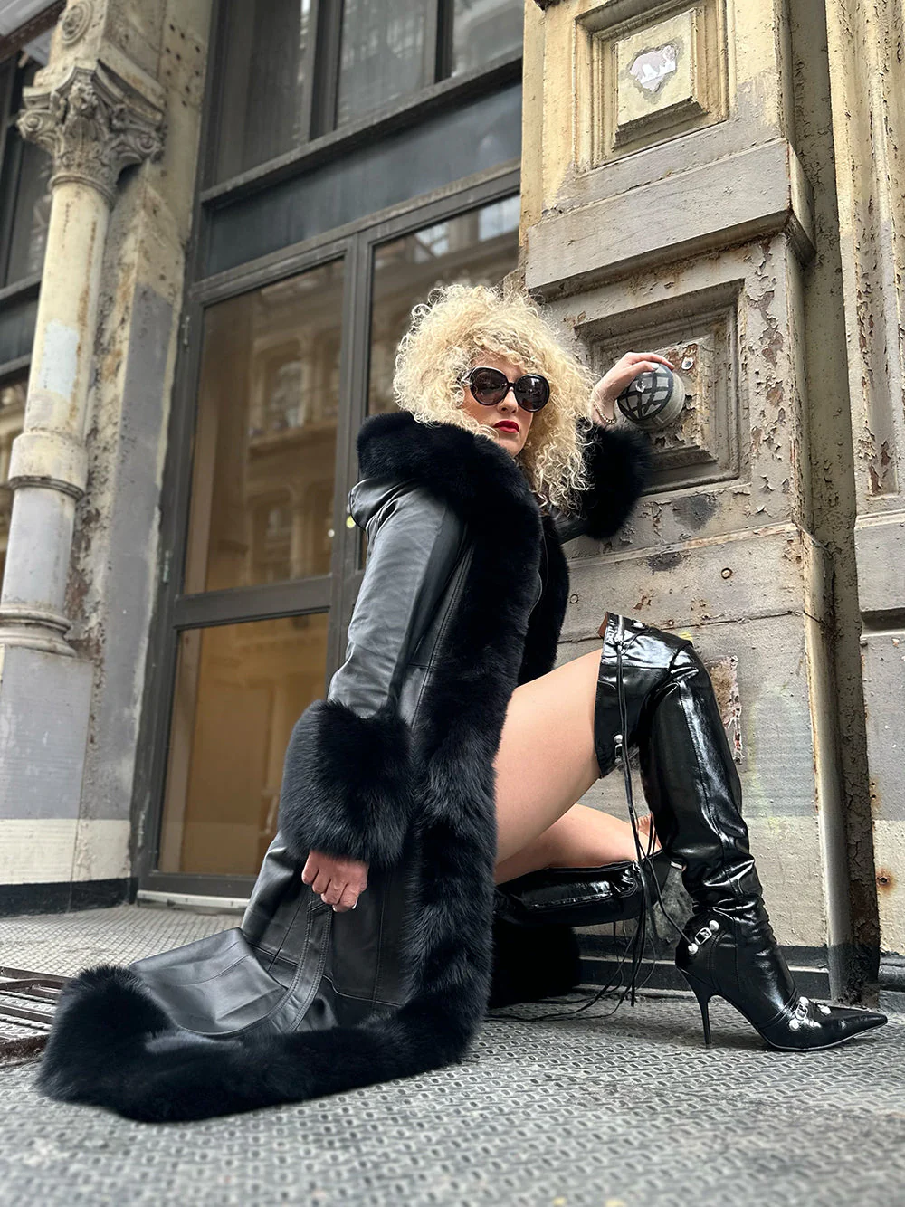 GUNZ Faux Fur Genuine Leather Coat - Image 4