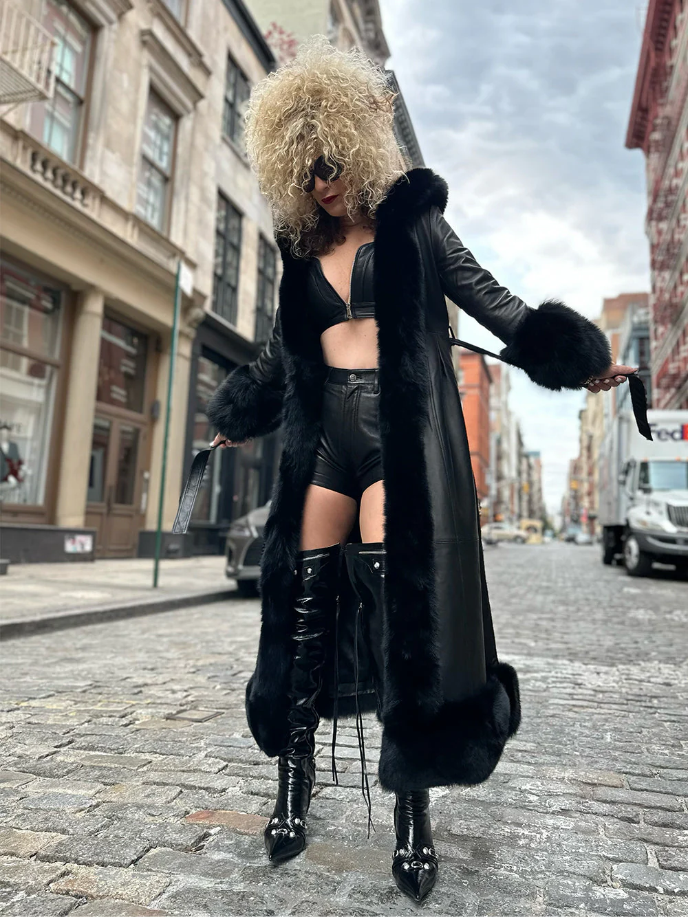 GUNZ Faux Fur Genuine Leather Coat - Image 5
