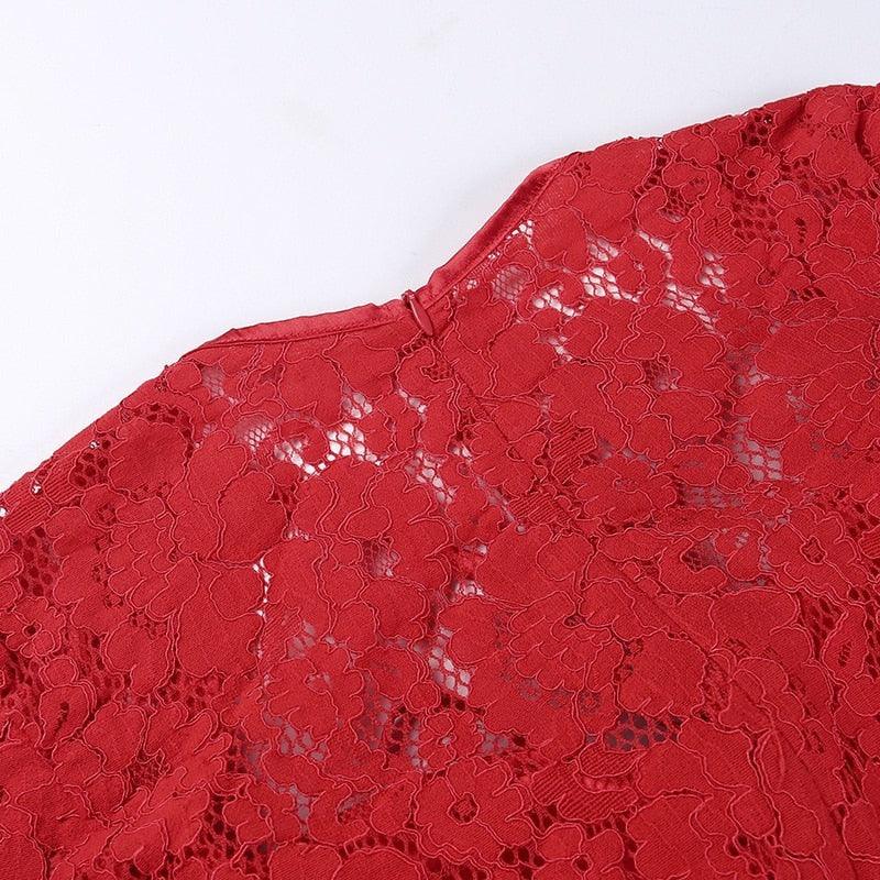 Happily Ever After Satin And Lace Mini Dress - Image 13