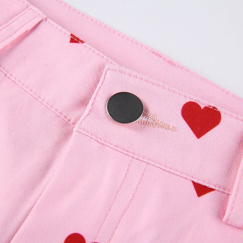 Henny Heart Print High Waist Pants - Image 13