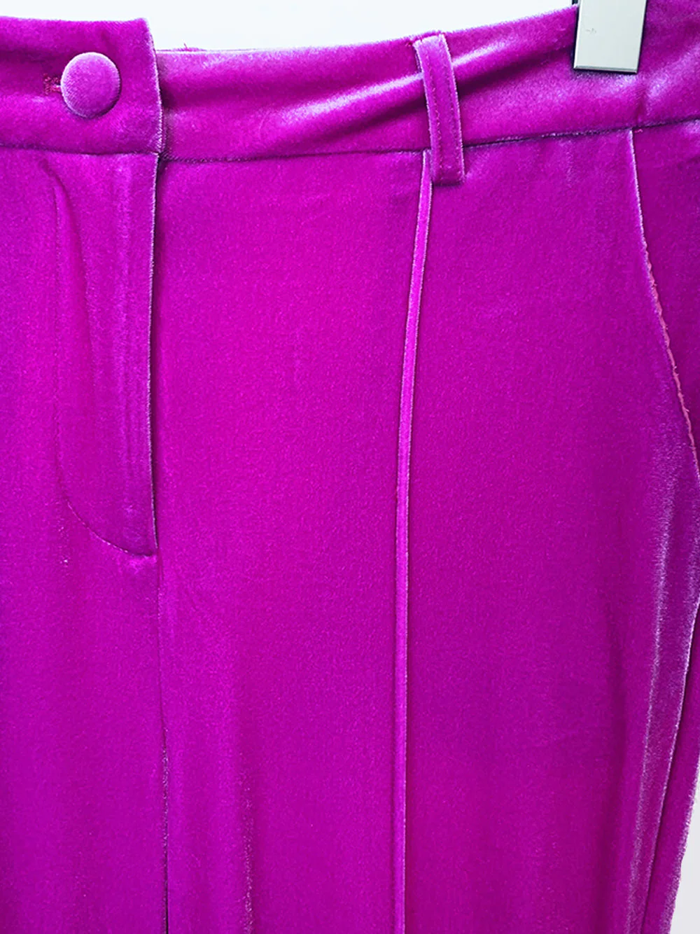 HINIYA Velvet Blazer & Flared Pants Set in Fuchsia - Image 14