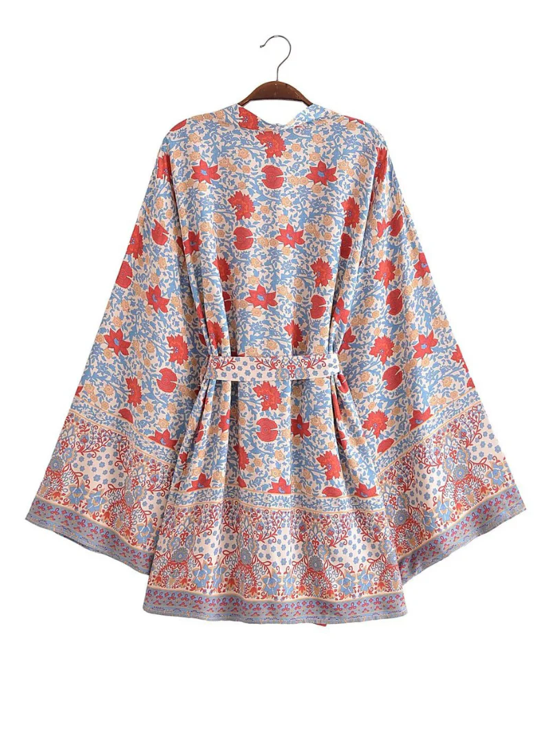 Holding My Heart Cotton Floral Short Kimono Jacket - Image 2