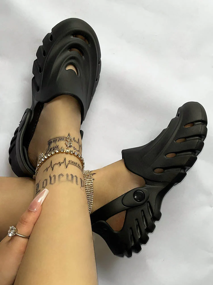 Hollow Out Slingback Flats - Image 9