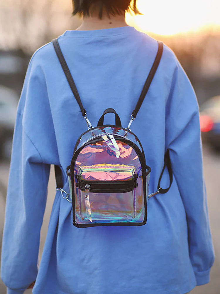 Holographic Curved Top Backpack - Image 7