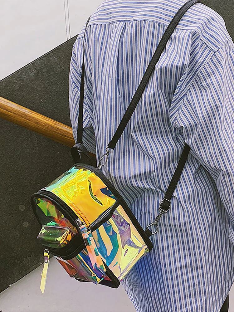 Holographic Curved Top Backpack - Image 8