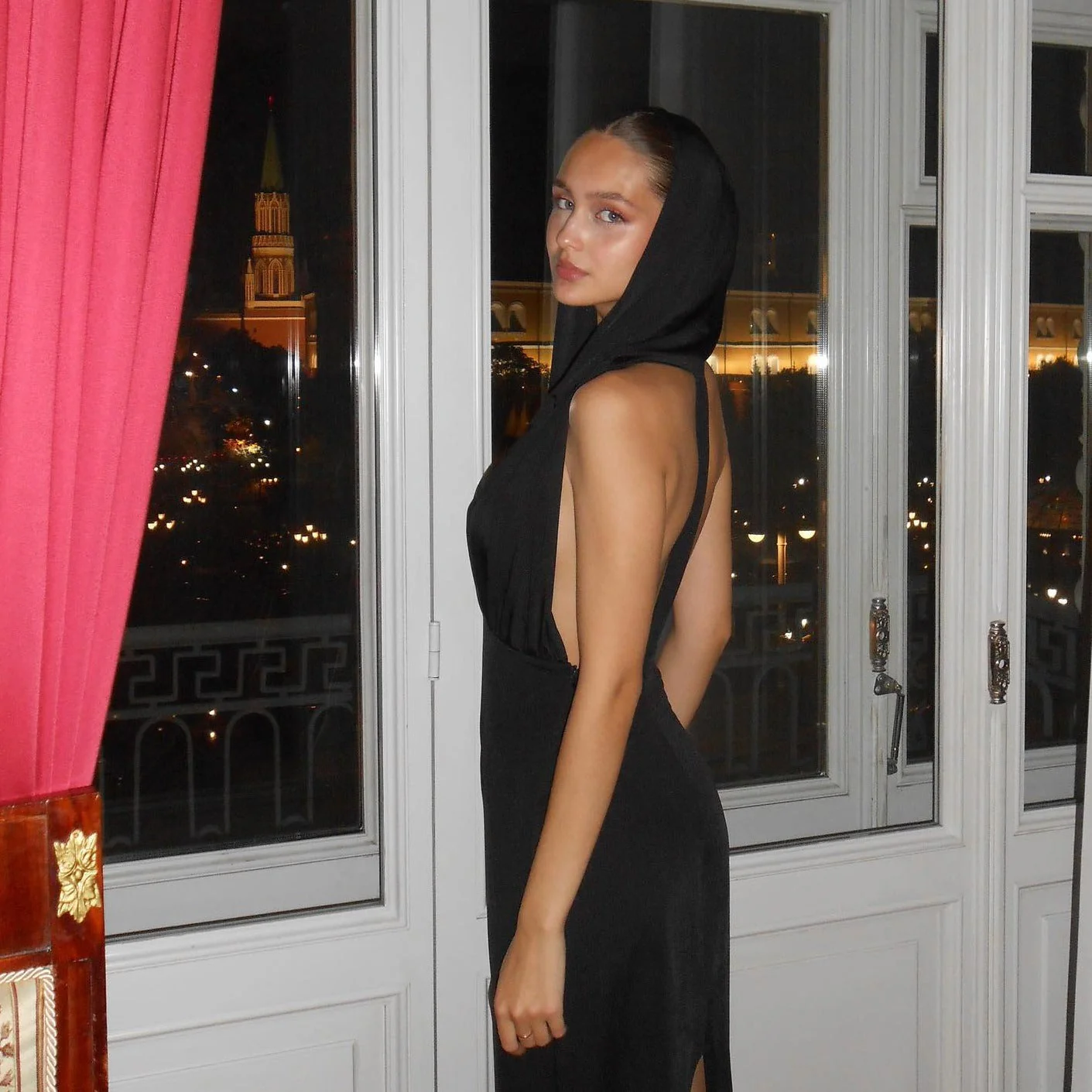 Idealistic Hood Backless Maxi Dress - Image 8