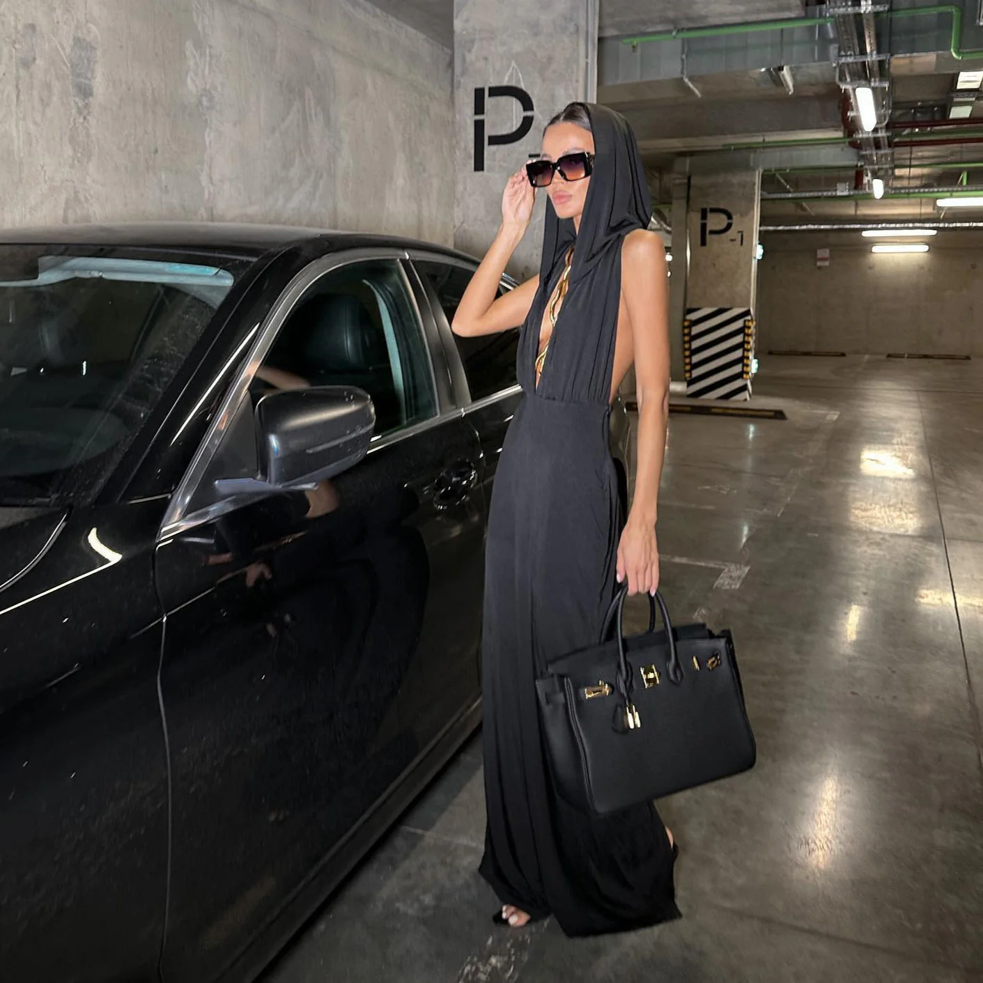 Idealistic Hood Backless Maxi Dress - Image 9