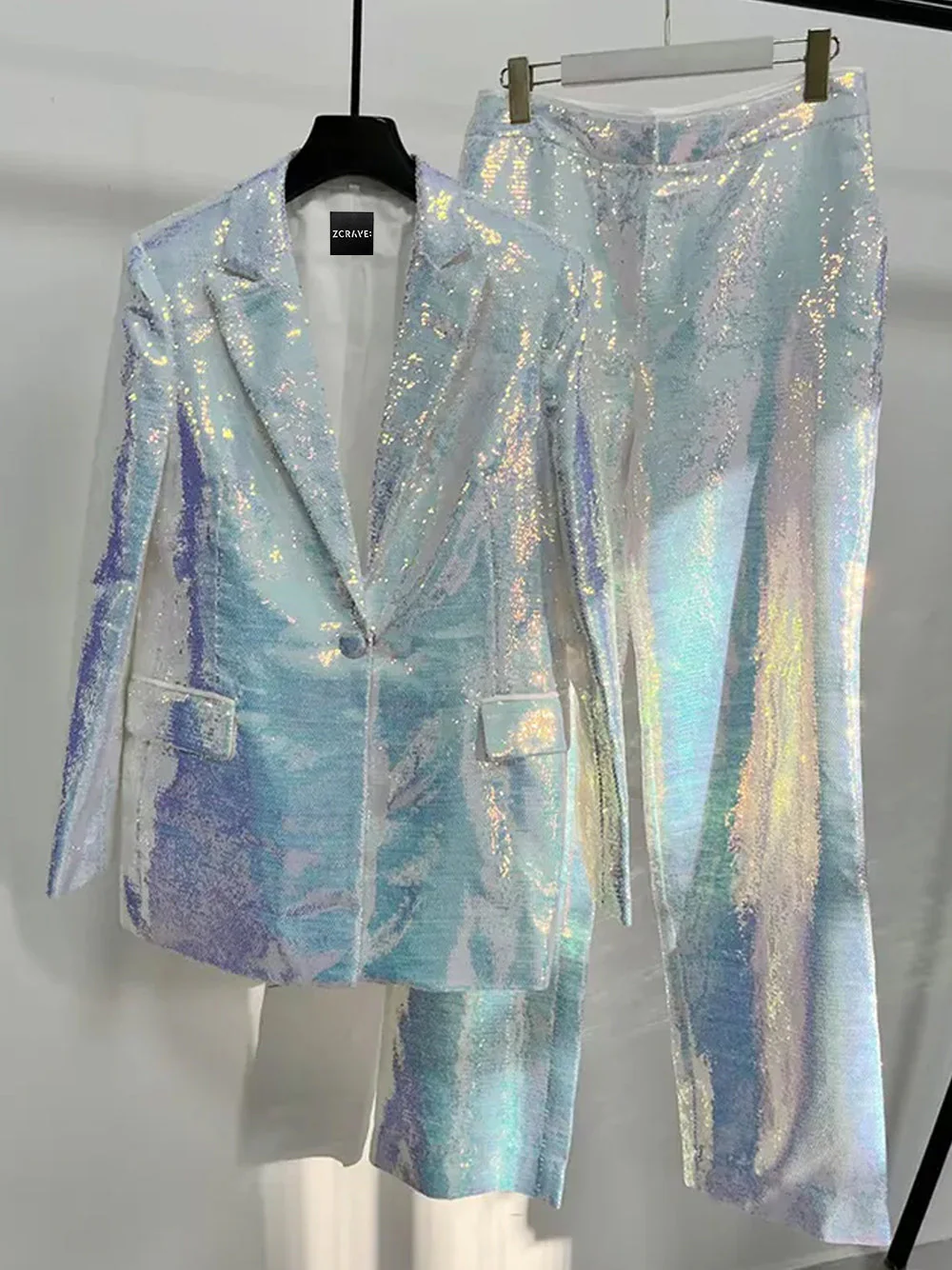 IISE Sequins Blazer & Pants Set