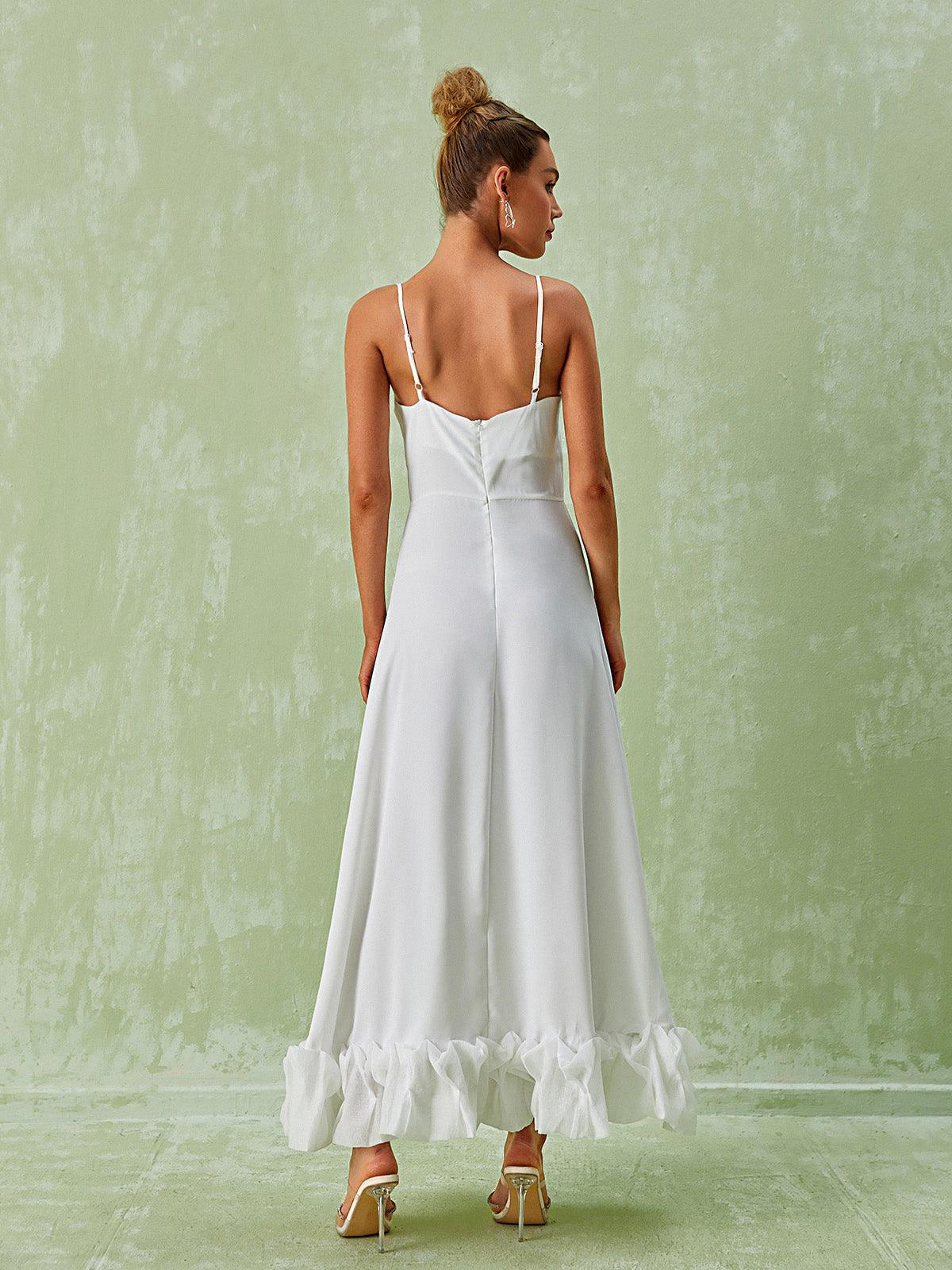 Ilsa Spaghetti Maxi Dress In White - Image 4
