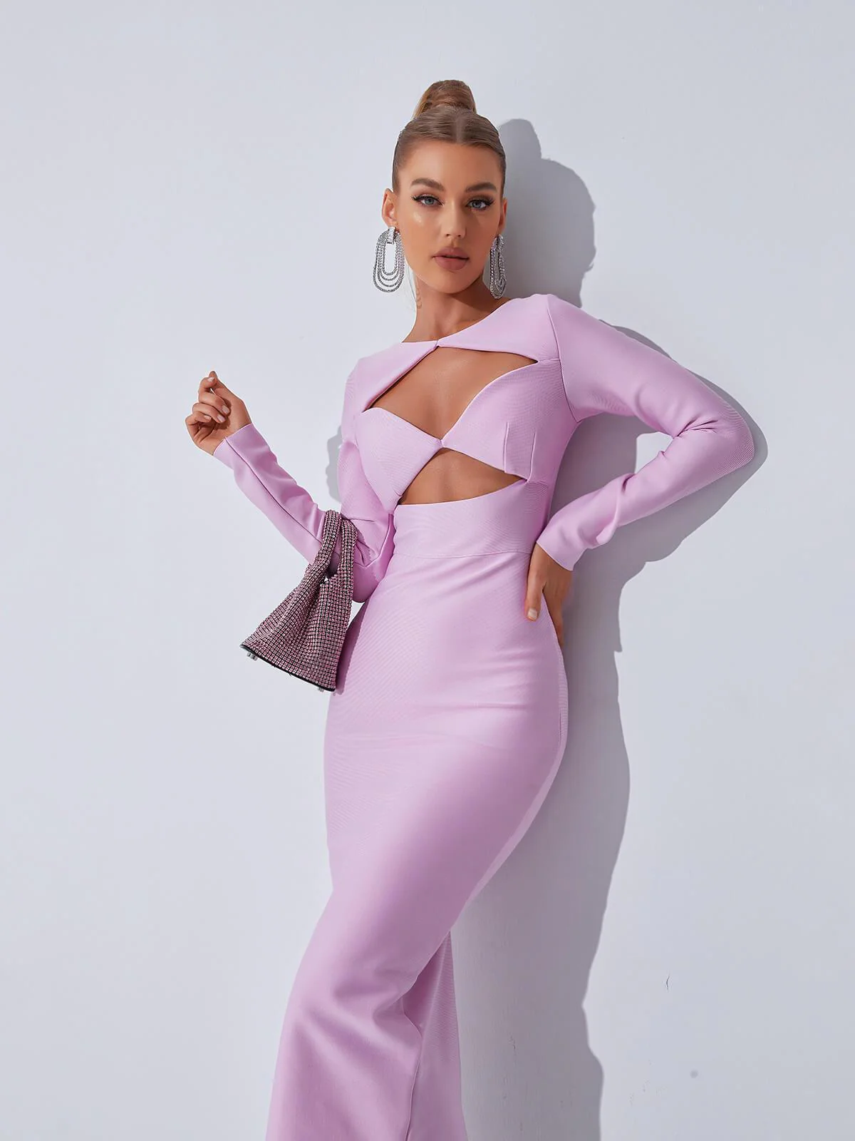 Isobel Long Sleeve Cutout Bandage Dress - Image 4