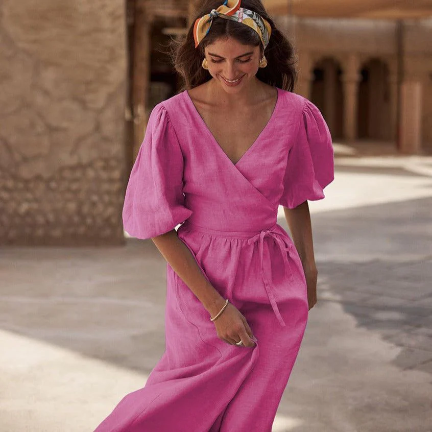 It'S Me Not You Puff Sleeve Midi Dress - Image 4