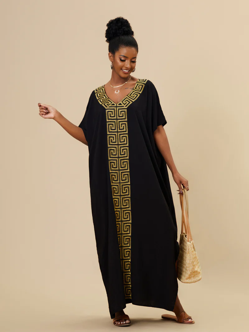 It's My Life Rayon Loose Kaftan Dress - Image 3