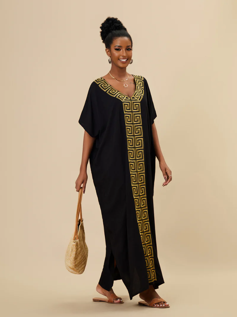 It's My Life Rayon Loose Kaftan Dress - Image 4