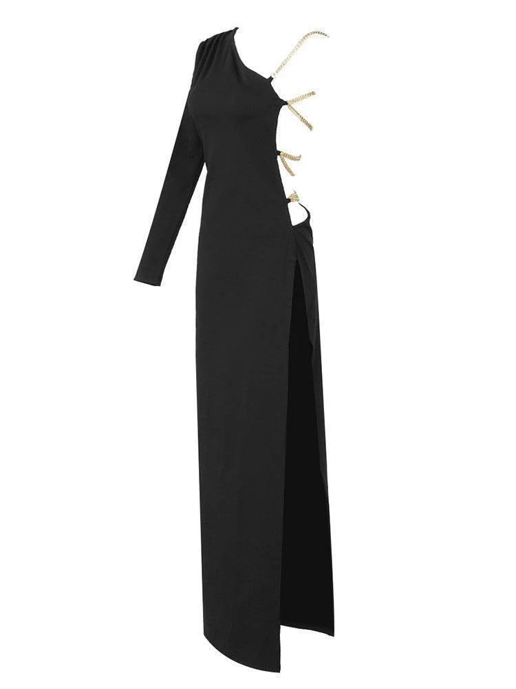 Izara One Shoulder Backless Maxi Dress - Image 7