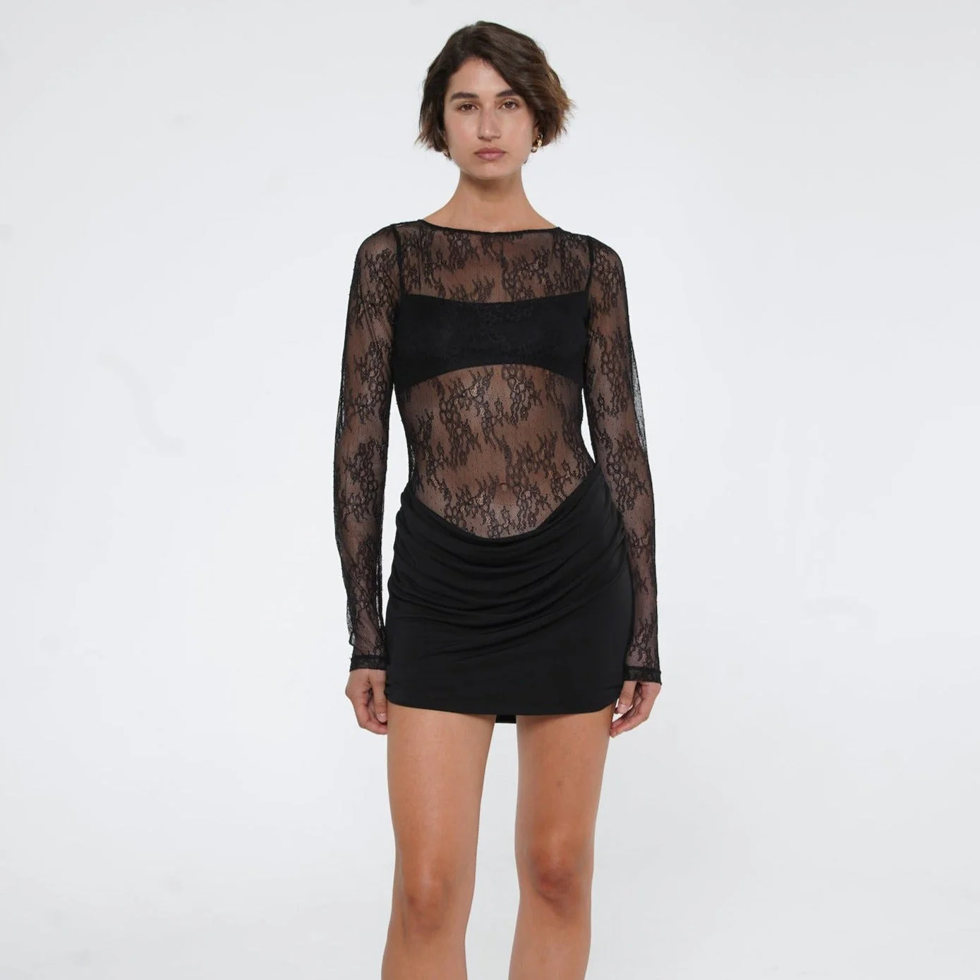 Joyful Grace Lace Mini Dress - Image 14