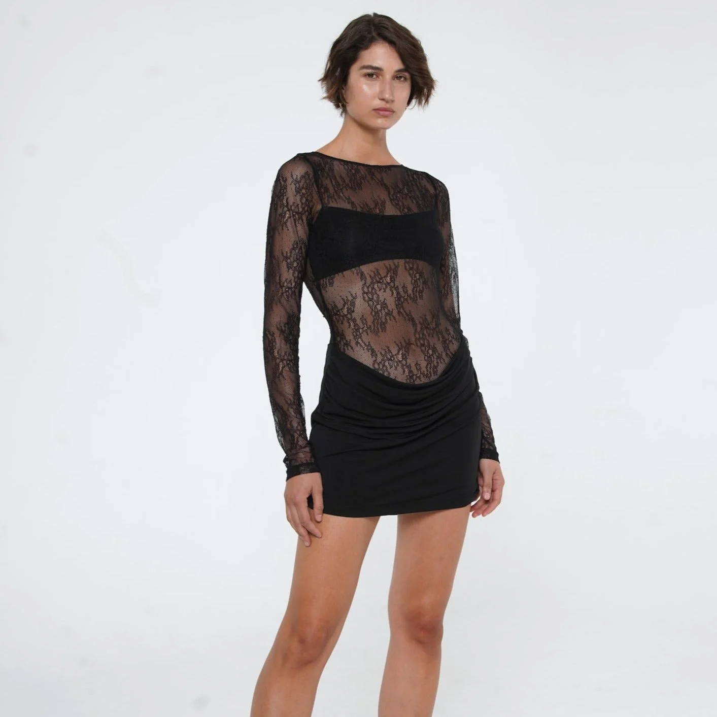Joyful Grace Lace Mini Dress - Image 15