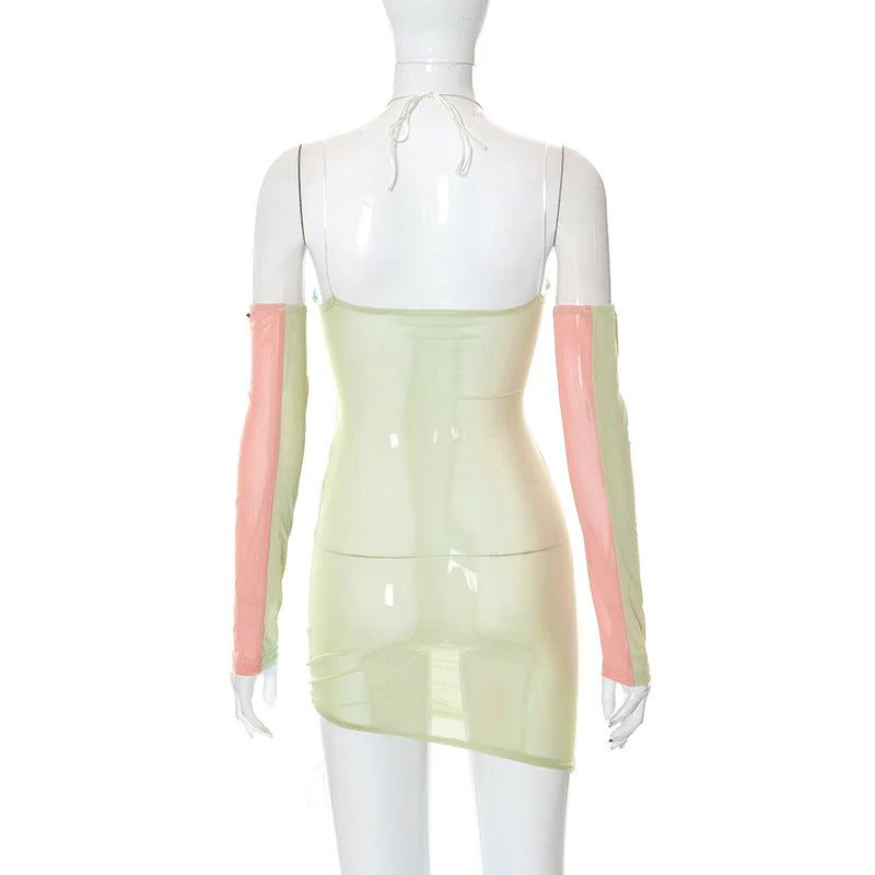 Juicy Fruit Asymmetric Ruched Mini Dress - Image 10