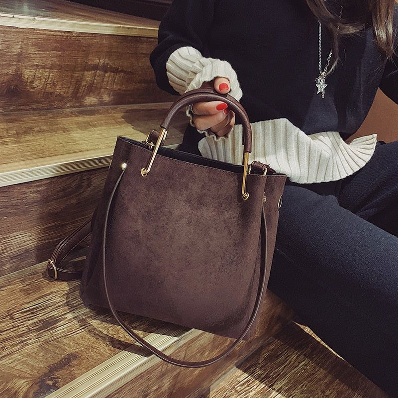 Kavaya Suede Shoulder Bag - Image 2