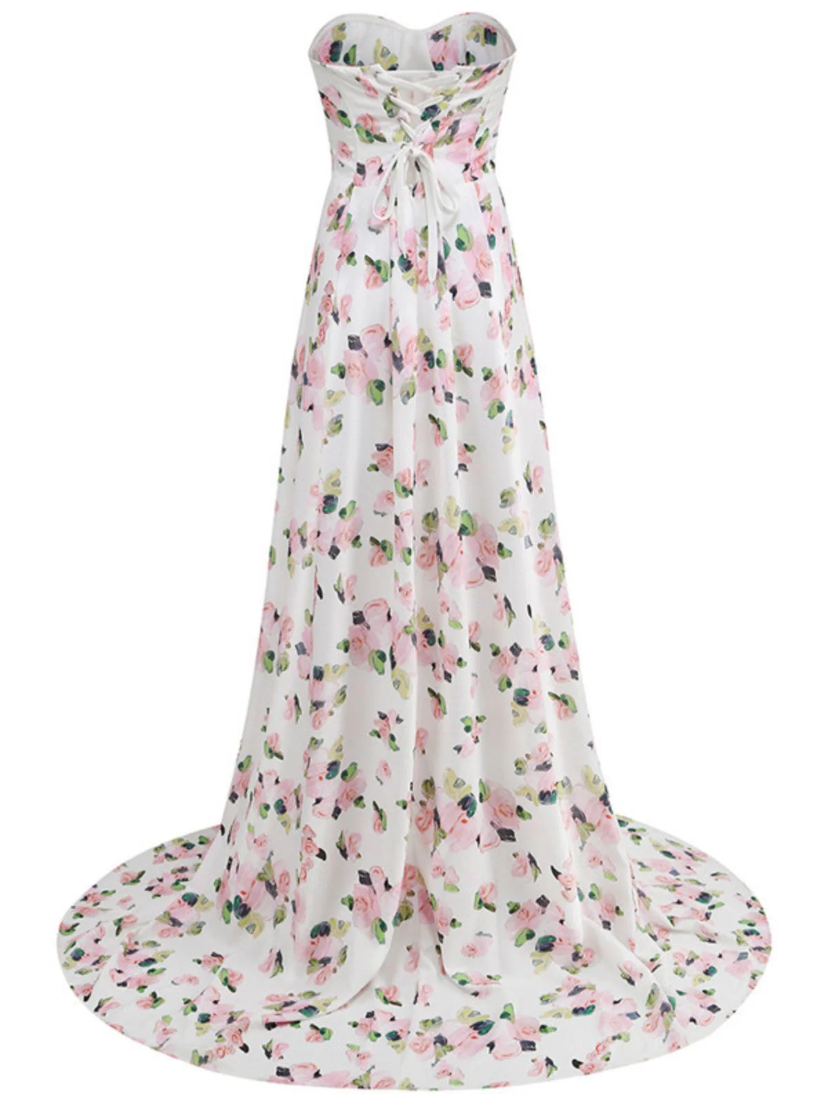 Kizzy Strapless Floral Split Maxi Dress - Image 7