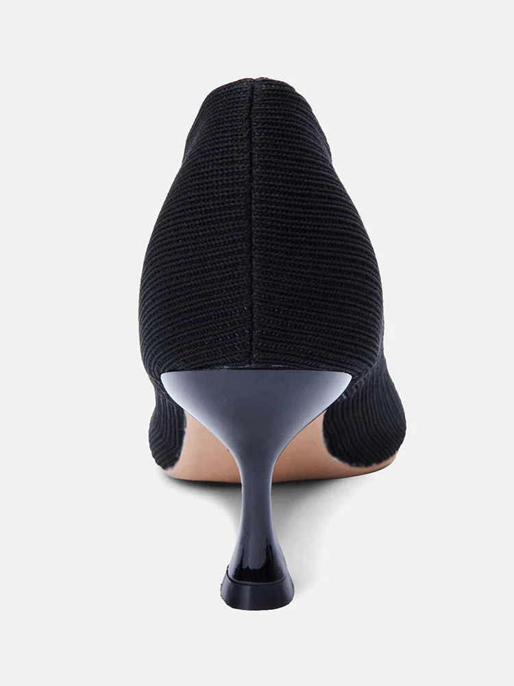 Knit Slip On Pointed Toe Heel - Image 23