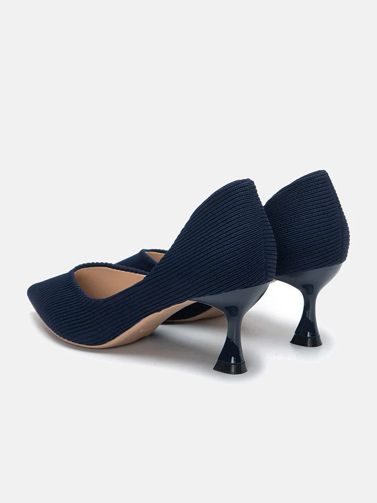 Knit Slip On Pointed Toe Heel - Image 36
