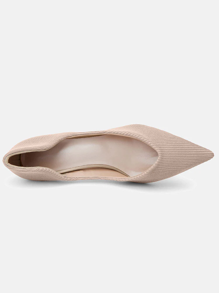 Knit Slip On Pointed Toe Heel - Image 6