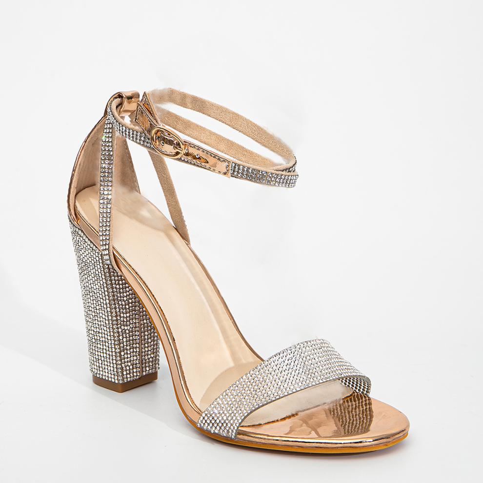 Lace Up Crystal Heel Sandal - Image 3