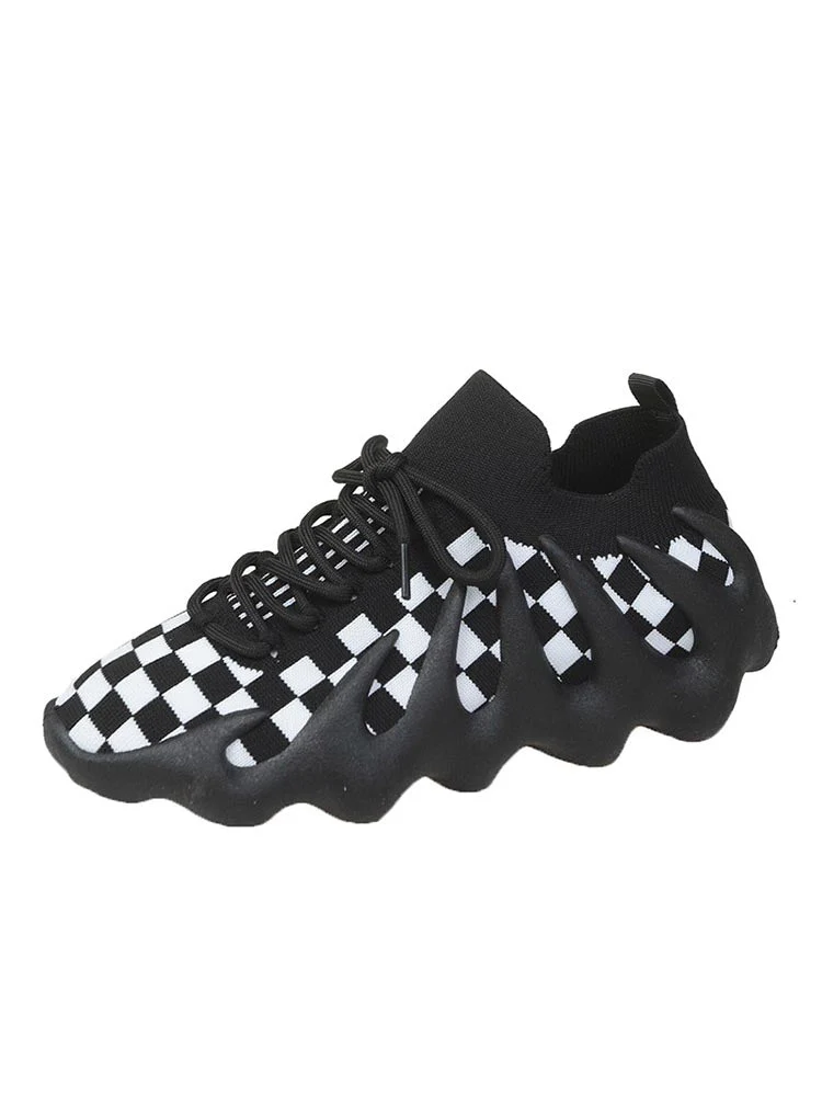 Lace-up Knit Breathable Sneakers - Image 24