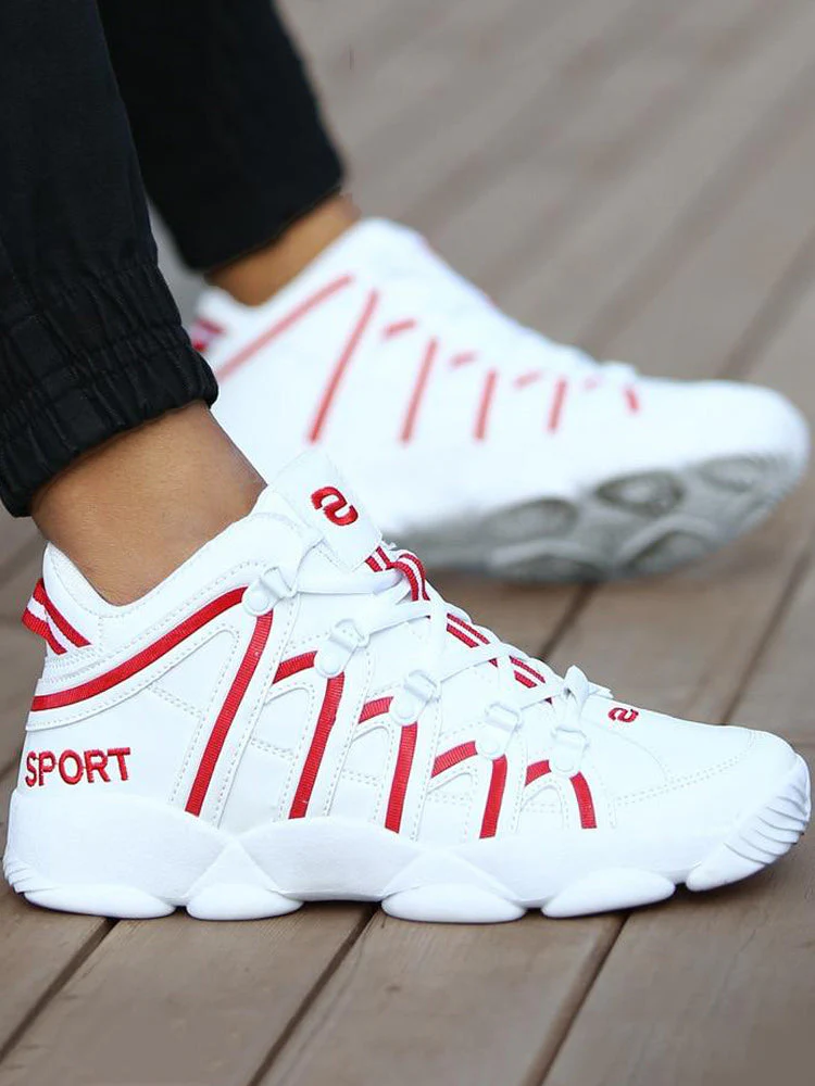 Lace-up Striped Sneakers - Image 12