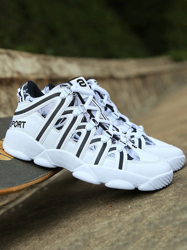 Lace-up Striped Sneakers - Image 13