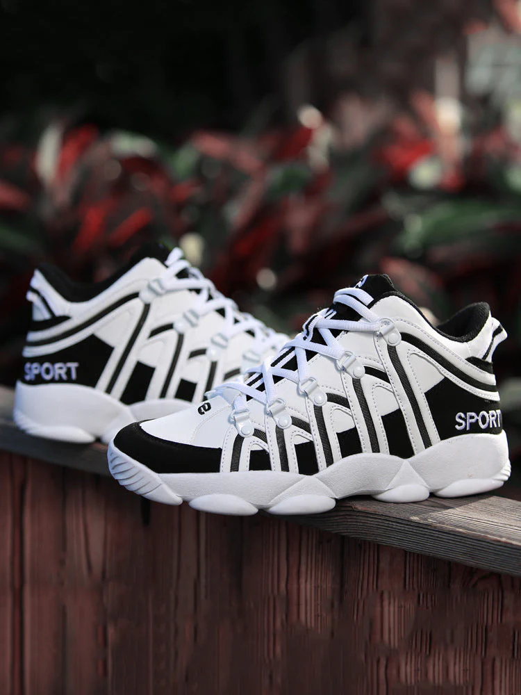 Lace-up Striped Sneakers - Image 6